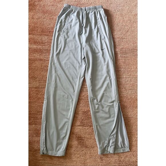 Nike Fit Dry Blue Track Pants Men’s Size M – Zipper Ankles  100% Polyester - Picture 1 of 8